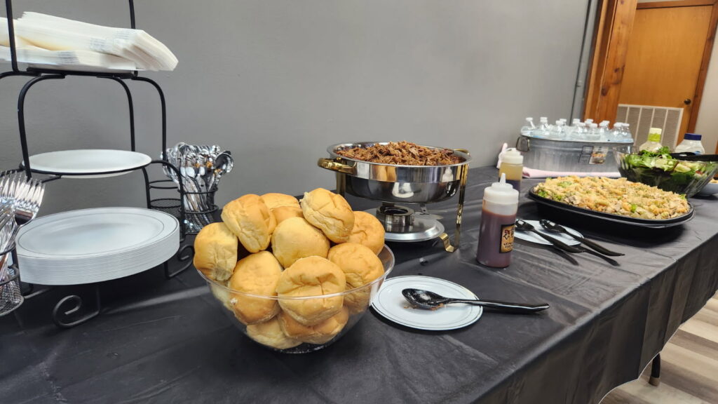 Home 2 open catering food setup event loft ogden